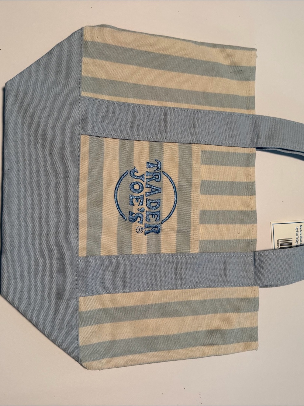 Blue Striped Trader Joes Mini Tote - Limited Edition NEW